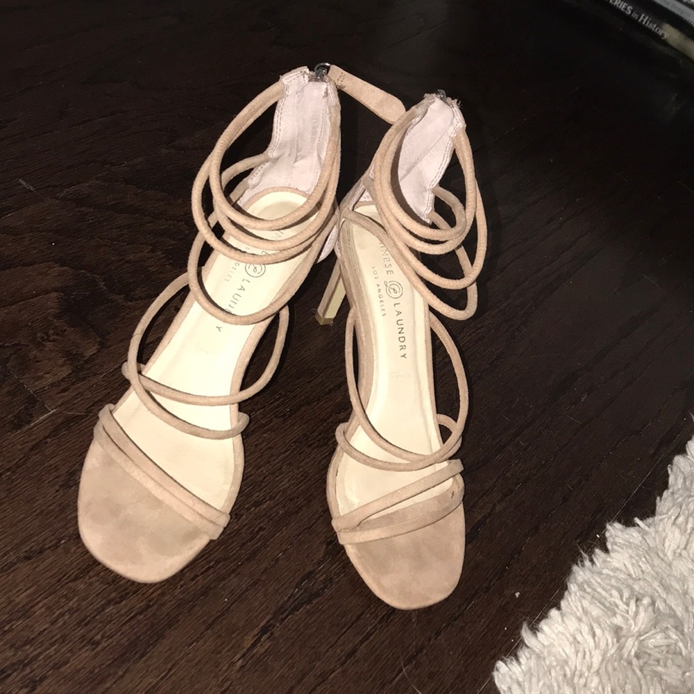 nude scrappy heels
